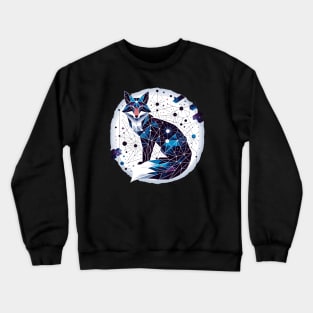 Celestial Vulpine: Starry Fox Crewneck Sweatshirt